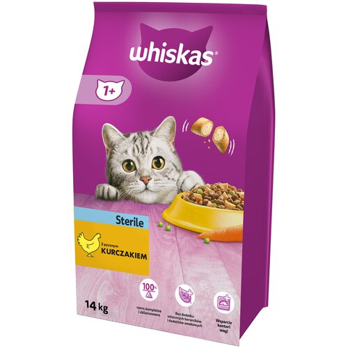 Karma dla kota WHISKAS Sterile Kurczak 14 kg