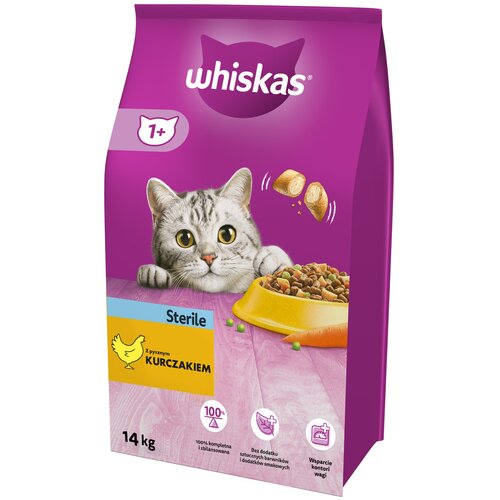 Karma dla kota WHISKAS Sterile Kurczak 14 kg