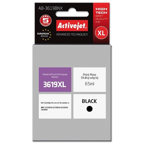 Tusz ACTIVEJET do Brother LC-3619BK Czarny 65 ml AB-3619BNX