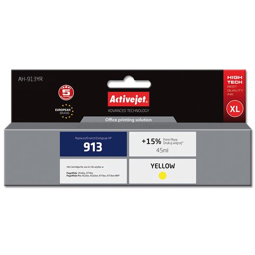 Tusz ACTIVEJET do HP 913 F6T79AE Żółty 45 ml AH-913YR