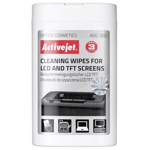 Chusteczki ACTIVEJET do ekranów LCD/TFT/LED AOC-302 100 szt.
