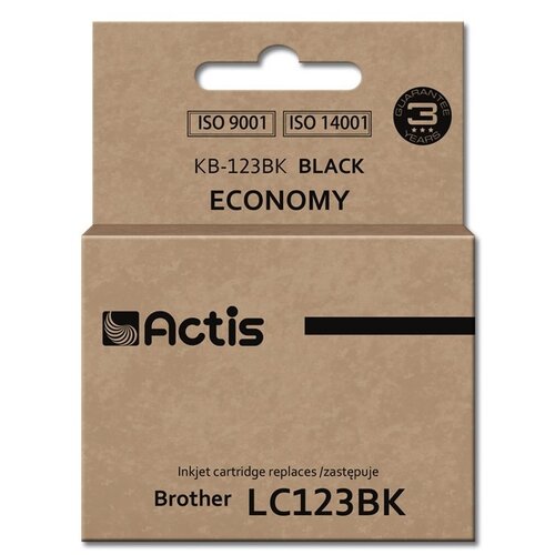 Tusz ACTIS do Brother LC-123BK  / LC-121BK Czarny 15 ml KB-123BK