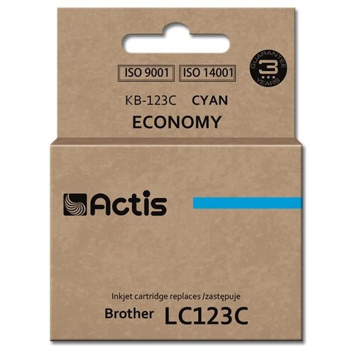 Tusz ACTIS do Brother LC-123C / LC-121C Błękitny 10 ml KB-123C