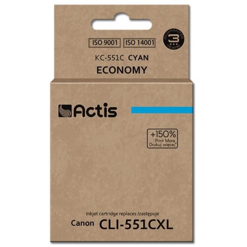 Tusz ACTIS do Canon CLI-551C Błękitny 12 ml KC-551C