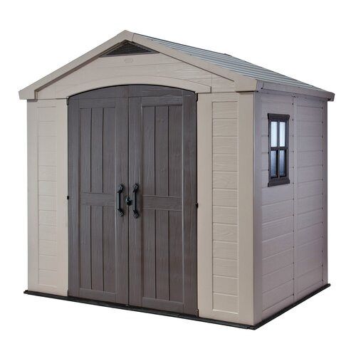 Domek narzędziowy KETER Factor 230451 8x6 Beżowo-szaro-brązowy 256.5 x 182 x 243 cm