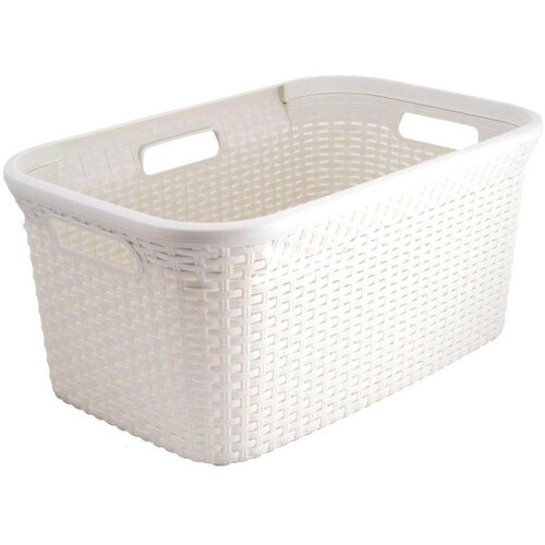 Kosz na pranie CURVER Rattan 45L Kremowy