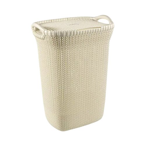 Kosz na pranie CURVER Knit 57L Kremowy