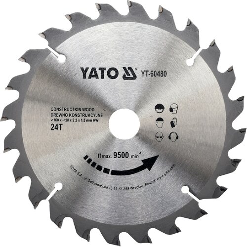 Tarcza do cięcia YATO YT-60480 160 mm
