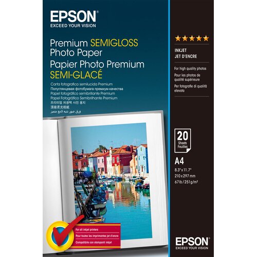 Papier fotograficzny EPSON Premium Semigloss A4 20 arkuszy