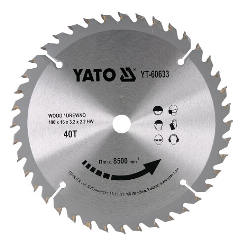 Tarcza do cięcia YATO YT-60633 190 mm