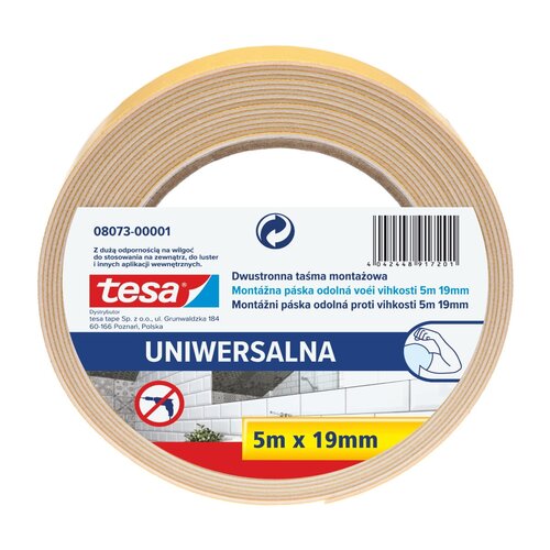Taśma dwustronna TESA Tesafix 08073 (5 m)