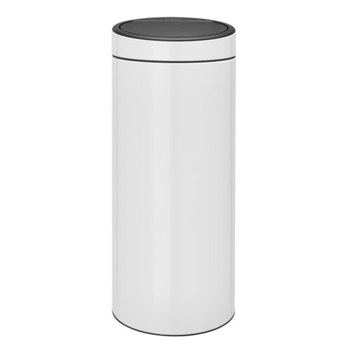 Kosz na śmieci uchylny BRABANTIA 115141 Touch Bin New krawędź chroniąca przed zarysowaniami 30L Biały