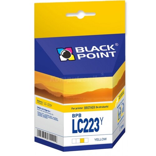 Tusz BLACK POINT do Brother LC-223Y Żółty 10 ml BPBLC223Y