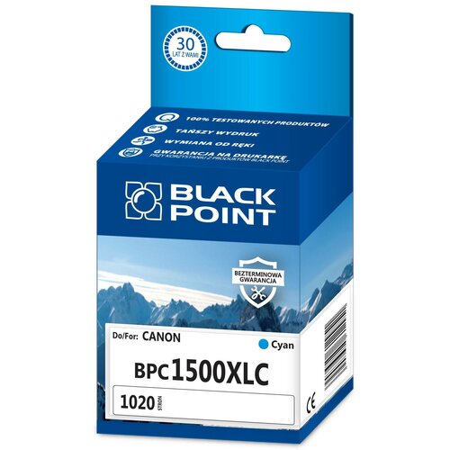 Tusz BLACK POINT do Canon PGI-1500XLC Błękitny 12 ml BPC1500XLC