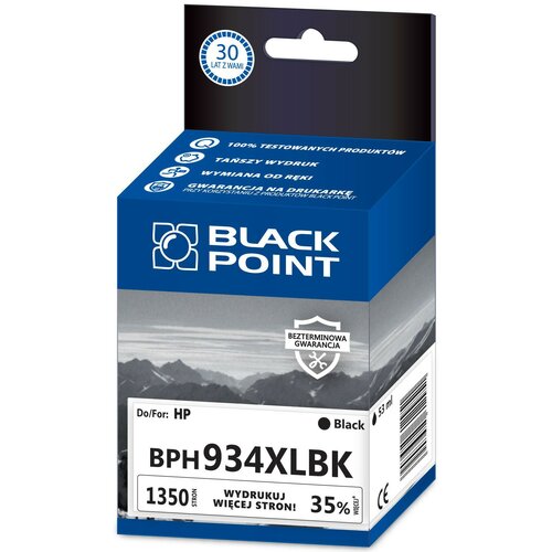 Tusz BLACK POINT do HP 934 XL C2P23AE Czarny 43 ml BPH934XLBK