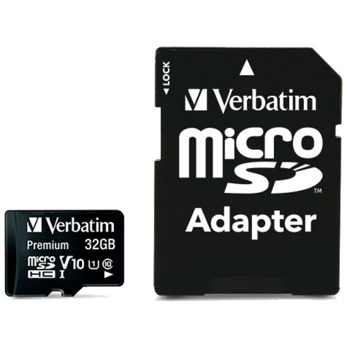 Karta pamięci VERBATIM microSDHC 32GB + Adapter