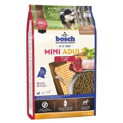 Karma dla psa BOSCH Mini Adult Jagnięcina z ryżem 3 kg