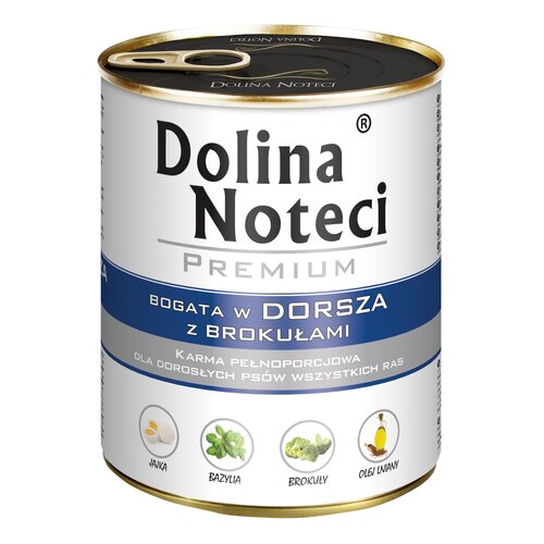 Karma dla psa DOLINA NOTECI Premium Dorsz z brokułami 800 g