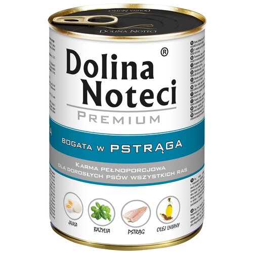 Karma dla psa DOLINA NOTECI Premium bogata w pstrąga 400 g