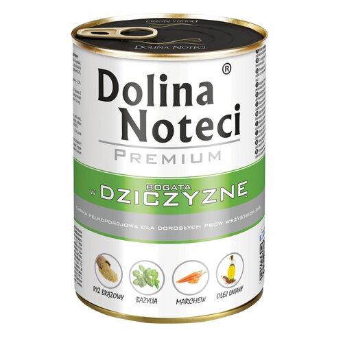 Karma dla psa DOLINA NOTECI Premium bogata w dziczyznę 400 g