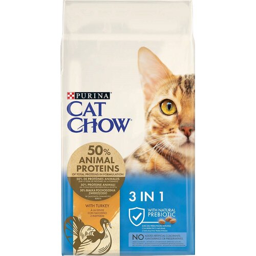 Karma dla kota CAT CHOW Feline 3in1 Indyk 15 kg