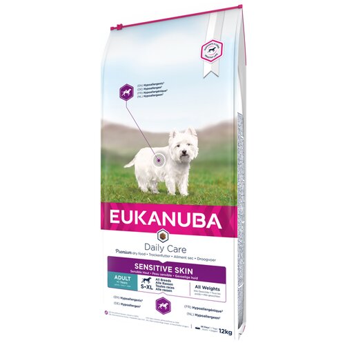 Karma dla psa EUKANUBA Daily Care Sensitive Skin Ryby Oceaniczne 12 kg