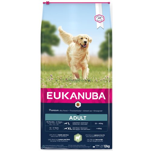 Karma dla psa EUKANUBA Adult Large Breeds Adult Jagnięcina z ryżem 12 kg
