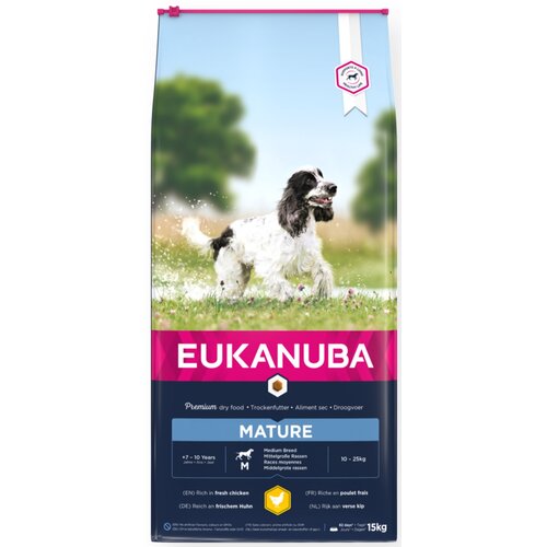 Karma dla psa EUKANUBA Mature Medium Breeds Kurczak 15 kg