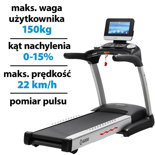 Bieżnia elektryczna HMS BE6000 2982W 22km/h