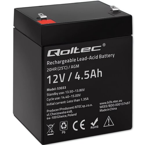 Akumulator QOLTEC 53033 4.5Ah 12V