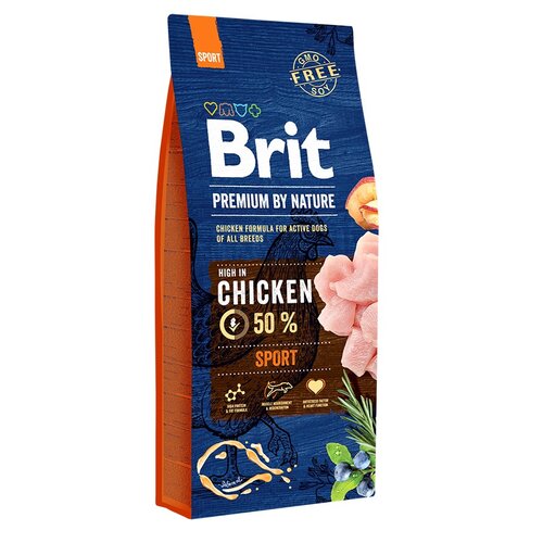 Karma dla psa BRIT Premium By Nature Sport Kurczak 15 kg