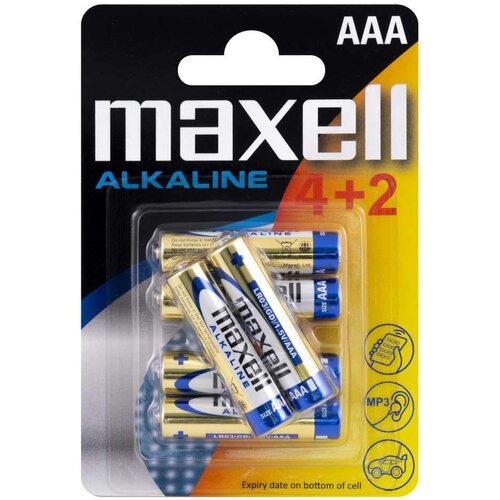 Baterie AAA LR03 MAXELL Alkaline (6 szt.)