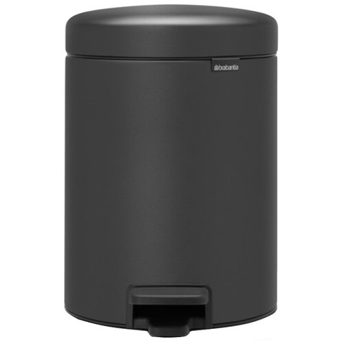 Kosz na śmieci z pedałem BRABANTIA 200489 NewIcon ciche zamykanie, malowany proszkowo 5L Szary