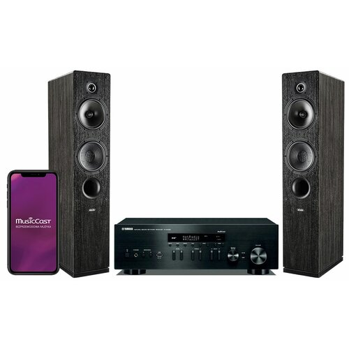 Zestaw stereo YAMAHA MusicCast R-N402D Czarny + INDIANA LINE Tesi 561 Czarny