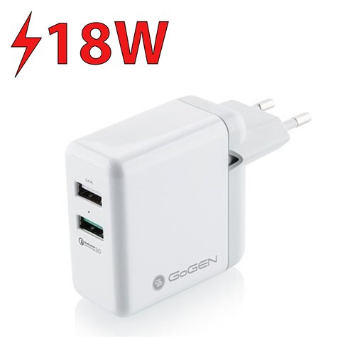 Ładowarka sieciowa GOGEN Quick Charge ACHQ203W Biały