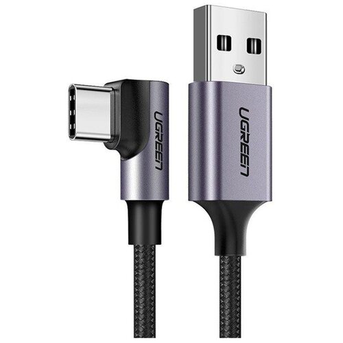 Kabel kątowy USB - USB Typ-C UGREEN US284 QC 1m Czarny