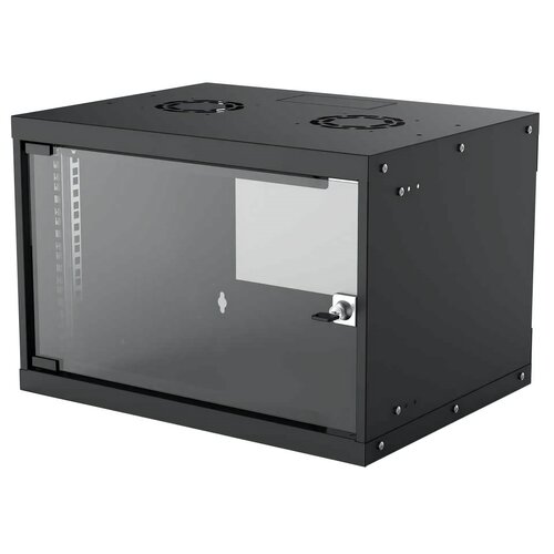 Szafa RACK INTELLINET 19" 6U 714143 540 x 400 mm, Wisząca Czarny