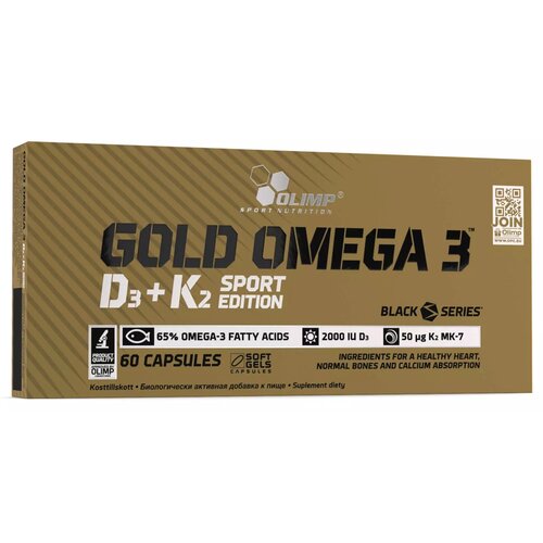 Kwasy Omega-3 + Witamina D3+K2 OLIMP Gold Omega 3 Sport Edition (60 kapsułek)
