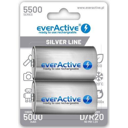 Akumulatorki D 5500 mAh EVERACTIVE (2 szt)