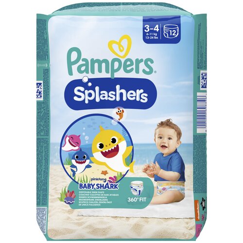 Pieluchomajtki PAMPERS Splashers Baby Shark 3 (12 szt.)