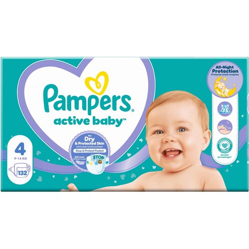 Pieluchy PAMPERS Active Baby 4 (132 szt.)