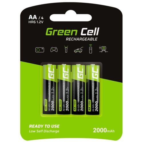 Akumulatorki AA 2000 mAh GREEN CELL (4 szt.)