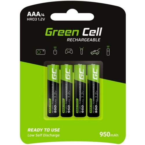 Akumulatorki AAA 950 mAh GREEN CELL (4 szt.)
