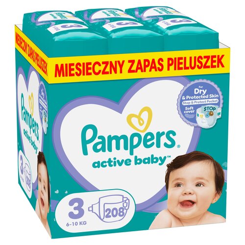 Pieluchy PAMPERS Active Baby 3 (208 szt.)