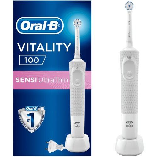 Szczoteczka rotacyjna ORAL-B Vitality 100 Sensi Ultrathin Biały