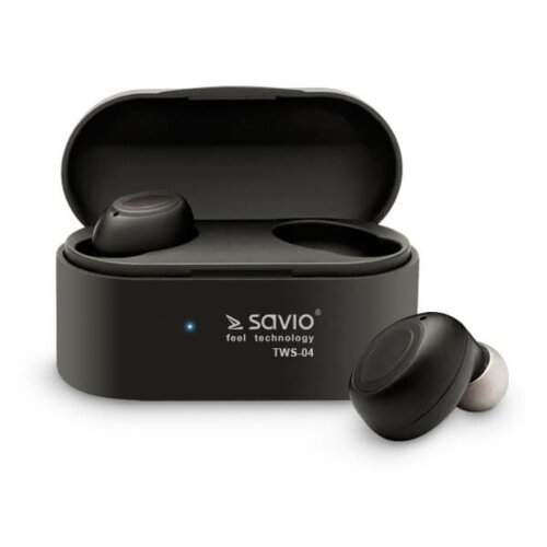 Słuchawki dokanałowe SAVIO TWS-04 Czarny