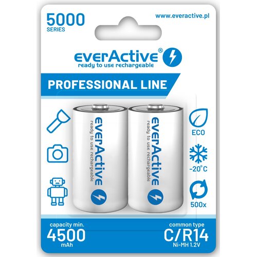 Akumulatorki C 5000 mAh EVERACTIVE (2 szt.)