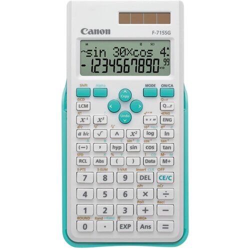 Kalkulator CANON F-715SG Zasilanie bateryjno-słoneczne, 17 pamięci Biały