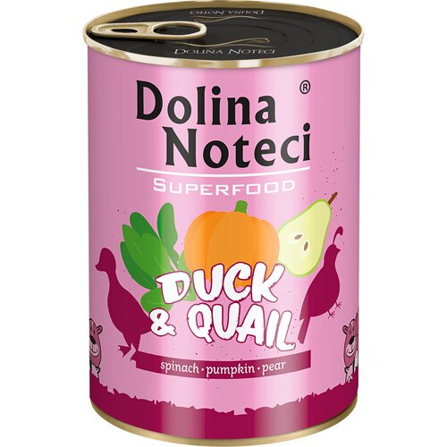 Karma dla psa DOLINA NOTECI Superfood z kaczką i przepiórką 400 g