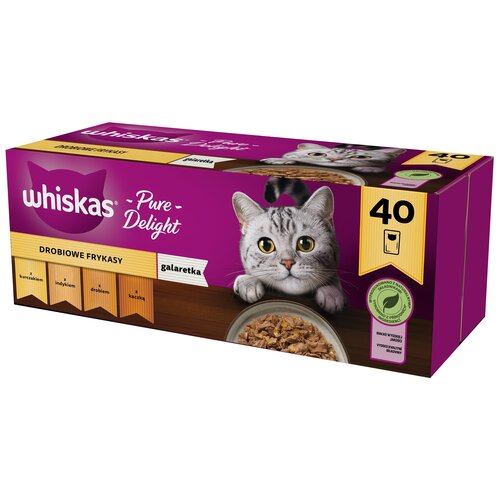 Karma dla kota WHISKAS Drobiowe Smaki (40 x 85 g)